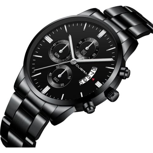 2020 Montre Homme Watches Men Fashion Military Stainless Steel Watch Date Sport Quartz Wristwatches Male Clock Relogio Masculino