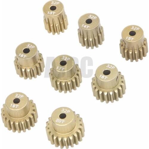 32P M0.8 3.175mm 13T 14T 15T 16T 17T 18T 19T 20T 7075 Aluminum alloy Metal Pinion Motor Gear For 1/10 RC Model Car Motor gear