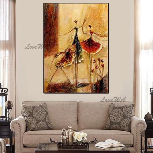 Abstract Dancer Artwork Paintings Abstract Colorful Decoration Oil Painting on Canvas Wall Art Pictures For Living Room