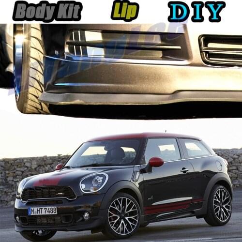 Car Bumper Lip Front Spoiler Skirt Deflector For Mini Paceman R61 2013~2016 Tune Car Modified Body Kit VIP Hella Flush Lips