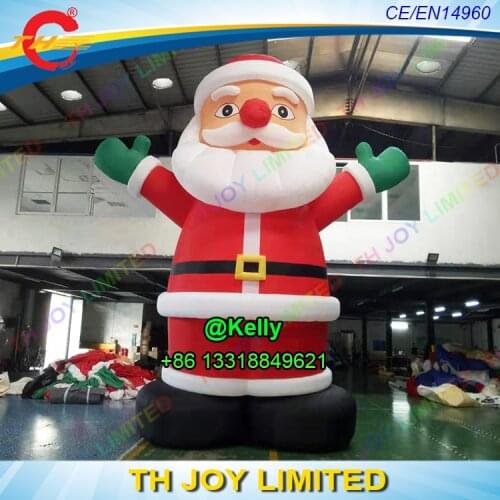 Free door shipping 6m high giant inflatable santa old man air balloon for sale, cheap inflatable santa claus cartoon for Xmas