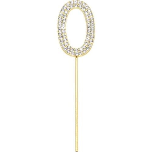 Glitter Rhinestone Number Cake Toppers Baby Shower Decoration Wedding Cakes Birthday 1pc Dessert Gold Silver Digital Decor P1E6