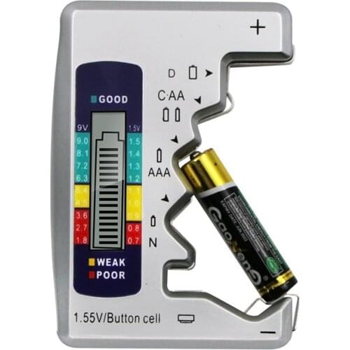 Digital Battery Tester Lcd Display C D N Aa Aaa 9v 1.5v Button Cell Battery Capacity Check Detector Capacitance Diagnostic Tool