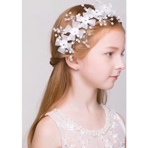 Childrens tiara girls stage performance wreath hair pin hair band princess crown bride bridesmaid wedding tiara