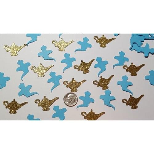 Genie Lamp Inspired Paper Table Scatter Table decor scrapbook Confettis
