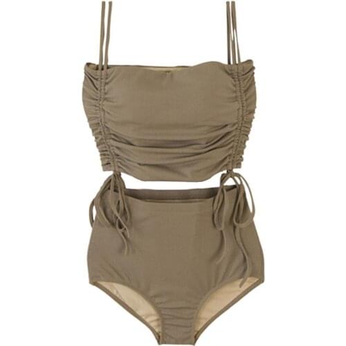 Bikinis Set Swimsuit High Waist Sexy Briefs Women Split Swimsuit for Swim