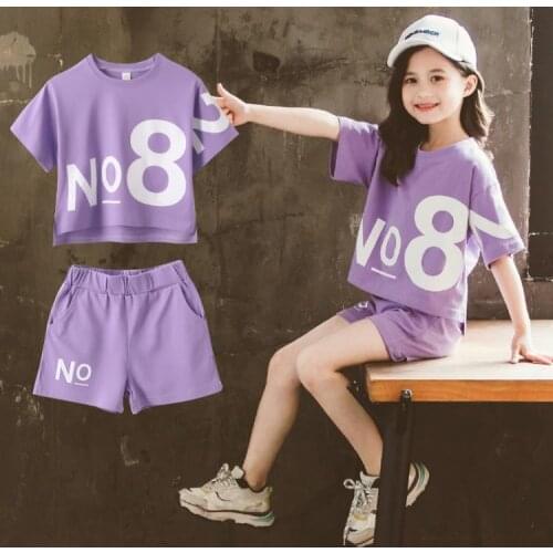 Girls Clothes Set Summer Short sleeve + Short Pants 2 PCS Children Clothing For Girls Teen Kids Girls Clothes 8 10 12 14 Year