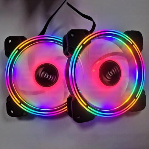 120mm PC Computer Case RGB Fan Super Mute Player 120mm 4PIN CPU Radiator Heat Sink Cooler 1200 RPM Cooling Fan For Gaming PC