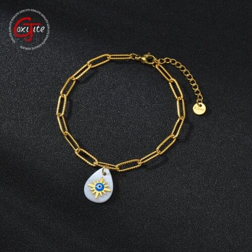 Goxijite Hot Sale Gold Sample Women Bracelet Stainless Steel Eight-pointed Star Bracelets On The Hand Party Jewelry Gift