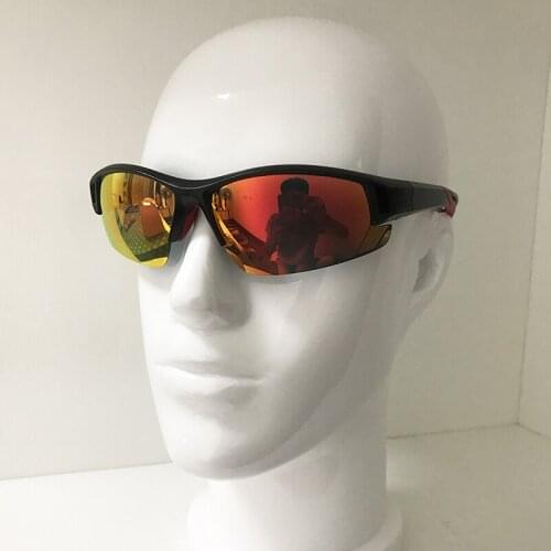 2020 New arriving high quality sport sunglasses polarized outdoors men glasses black frame red flash lens