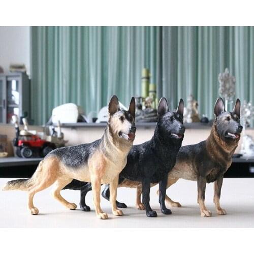JJM German shepherd Dog Pet Figure Animal Canis lupus familiaris PVC Model Doll EducationalToy for Children Adults Kids Gift