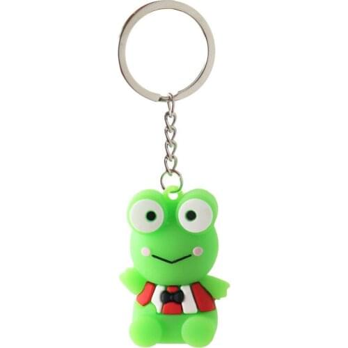 2019 NewThree-dimensional cartoon cute and funny fun bear keychain cute gift box bear silicone key ring mobile phone bag pendant