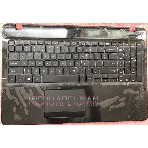 New for Samsung NP300E5K 300E5K US Keyboard with palmrest Black C Shell cover palmrest