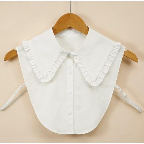 New Women Cotton Shirt Fake Collar Sweater Dress Detachable False Collars Lapel Blouse Tops Fashion Womens Clothes Accessories