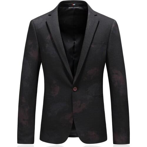 2019 New Arrival Fashion Autumn Mens Classic Jacket Good Quality Wool Men Blazer Casual Suit Jacket Plus Size