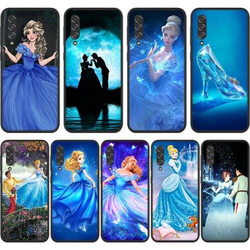 Princess Cinderella For Samsung Galaxy A90 A80 A70S A60 A50S A40S A30S A20E A10S A2 Core 5G Black Soft Phone Case