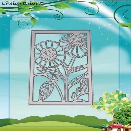 Rectangle Flower Metal Cutting Dies Craft Scrapbooking New 2018 Decor Embossing Stencils Cards Making clear stamps and dies