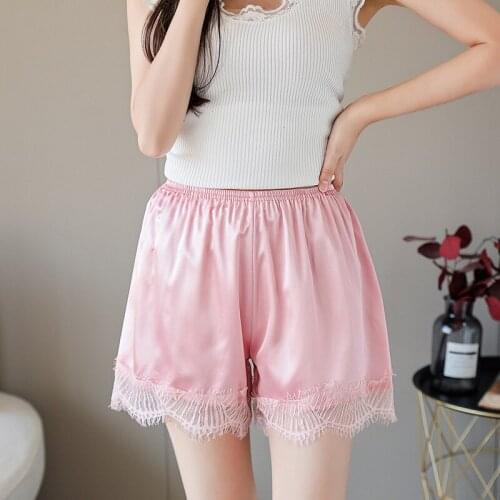 Thin Lace Safety Women Shorts Ice Silk Cool High Elasticity Push Up Hips Safety Pants Summer Shorts Seamless Under Skirt Female