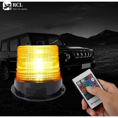 Eight Colors LEDs Rotating Beacon Strobe Light w/Magnetic Mount for Emergency Caution Vehicle, Snowplow, Patrol Cars, Truck UTV