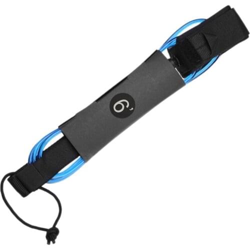 TPU Surfboard Leash, Stand Up Paddle Board 6Feet 5mm Coiled Spring Leg Foot Rope Surfing Leash for Surfboard