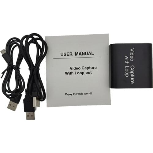 USB2.0 4K 1080P HDMI-Compatible Graphics Capture Card with Loop Output Grabber Phone For PS4 Game Recording Video Capture