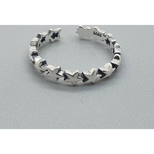 Ins Style Vintage Star Rings for Women Men Lover Finger Ring Minimalist Jewelry Boho Wholesale