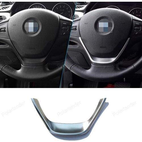 Car Interior ABS Chrome Steering Wheel Cover Trim For BMW 3 Series F30 318 318i 320 1 Series F20 116i 118 2013 2014 2015 2016