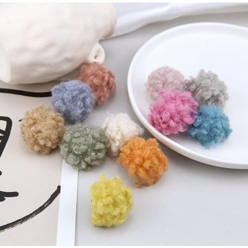 10pcs Fashion 2019 New Simple Plush Ball Drop Earrings For Women Korea Hanging Earrings Statement Earrings Material Accessories