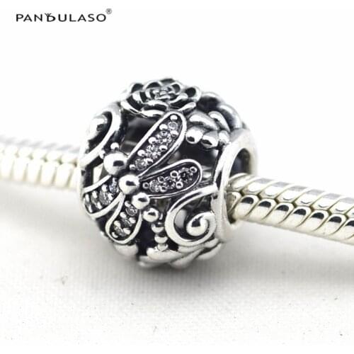 Openwork Dragonfly Charm Fits 925 Silver Original Bracelets For Woman Jewelry Making Sterling Silver Jewelry Beads DIY