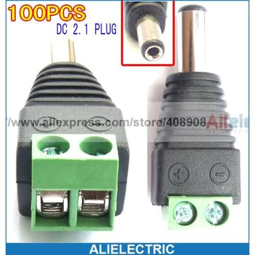 100pc 5.5mm x 2.1mm DC Power Plug Terminals to CCTV CD Notebook