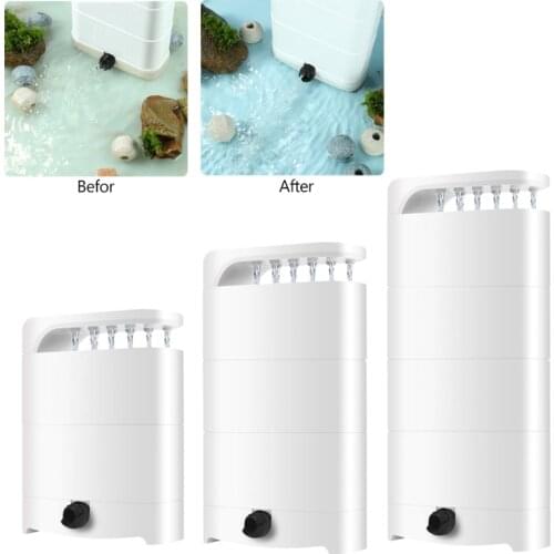 3 in 1 Turtle Low Water Level Internal Circulation Aquarium Filter Pump Biochemical Sponge Submersible Purifier Tank Cleaning