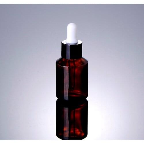 300pcs 30ml Amber Glass Dropper Bottle Refillable Tea Tree Oil Essential Aromatherapy Perfume Container Liquid Pipette Bottle