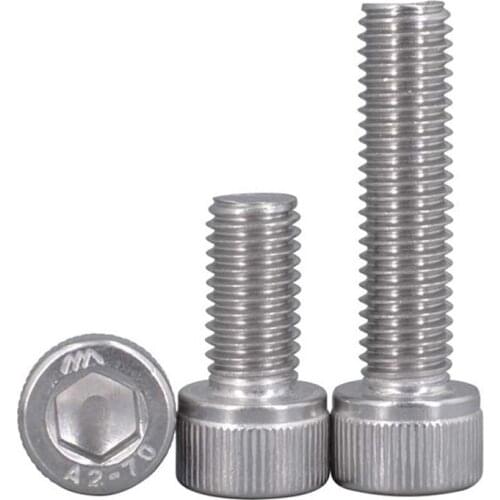 304 Stainless Steel American Cheese Head Hexagon Socket Screw / DIN912 Inch Cup Head Hexagon Socket Bolt 0 #-10# 20Pcs