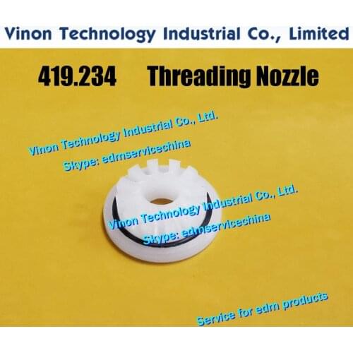 419.234 edm Threading Nozzle with O-Ring set for AC150,AC170,AC200,AC250,AC270 series machines. AGIE EDM PARTS 419.234.0