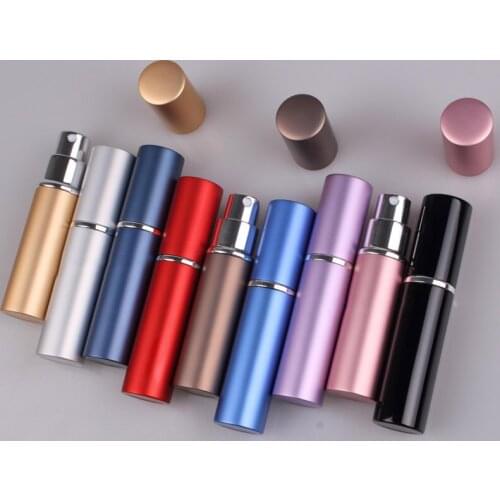 5ml/6ml Refillable Perfume Sprayer Bottles Metal Glass Mini Perfume Bottle Protable Travel Cosmetic Containers Atomizer Bottle