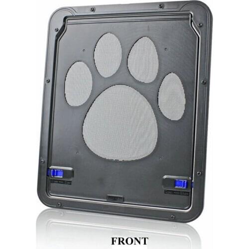43CM big dog Pet Door New Safe Lockable Magnetic Screen Door For Dogs Window Gate For Pets Freely Paw Print Pattern Easy Install