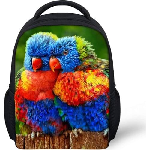 ELVISWORDS Snuggle 3D Animal Print Small School Bags For Baby Kindergarten Kids Bag Boys Girls School Backpack Mochila Escolar
