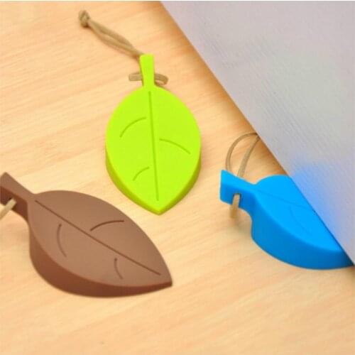 1pc Silicone Door Stopper Kids Baby Safety Door Stop Leaf Shape Anti-pinch Finger Protection Kids Door Guards Safe Protector