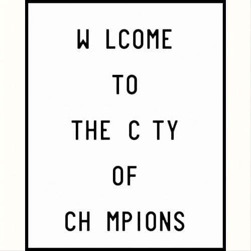 Hot Sales in 2020, Modern Minimalist Posters, Wall Decoration Paintings, Text Art,WELCOME TO THE CITY OF Champion