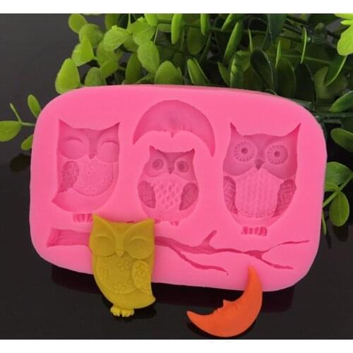 Three Owl Silicone Mold 3D Liquid Cake Mold Baking Tools 15-99