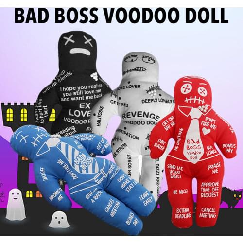 Bad Boss Voodoo Doll Stress Relief Reducer Doll Best Novelty Gift For Pink Elephant Exchange Polyester Doll Holiday Party Gifts