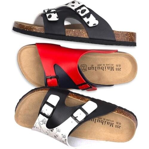 COSMAGIC 2021 New Summer Women Beach Cork Slippers Casual Double Buckle Clogs Outside Non-slip Water Slides Shoe