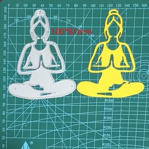 Metal Cutting Dies Mold Woman Yoga 2021 new Craft Die Mold Stencil For Scrapbook Embossing Paper Cards Handmade Die Template