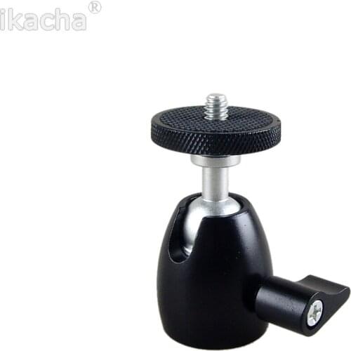Mini Metal Tripod Ballhead Camera Tripod Ball Head with 1/4 Screw Cold Shoe Adapter Mount for Canon for Nikon Smarthone Tripod