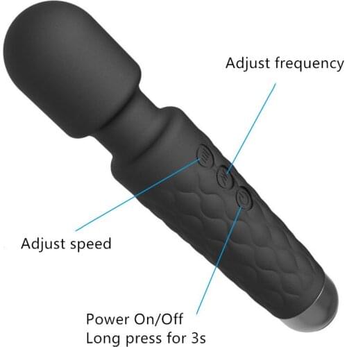 AV Vibrators Magic Wand 20 Frequency Vibrating Powerful Body Massager Clitoris Vagina Masturbators G-spot Sex Toy for Woman