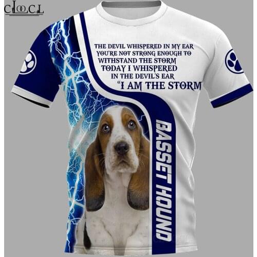 HX 2021 Newest Popular Basset Hound T Shirt 3D Print Fashion Harajuku Streetwear Pullover Tops Oversized Clothes Drop Shipping