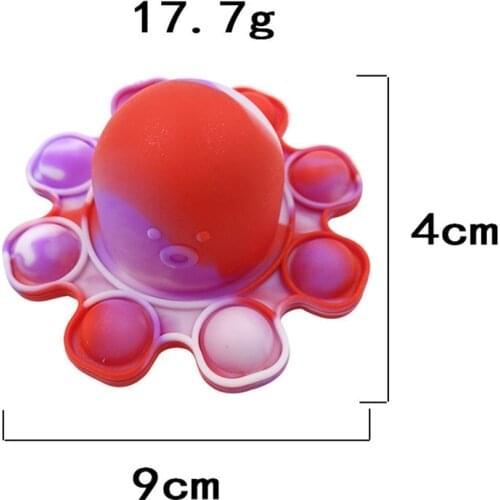 Pop it New Silicone Toy Key Chain Silicone Octopus POPO Toy