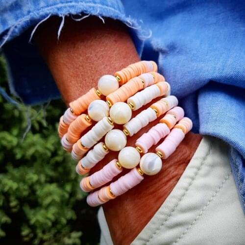 New Handmade Bracelet Men Women Adjustable Polymer Clay Bracelet