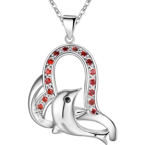 Wholesale Silver Plated Charm Jewelrys Necklace,free Shipping Fashion Fashion Jewelry Pendant Heart Inlaid Purple Stone AN679