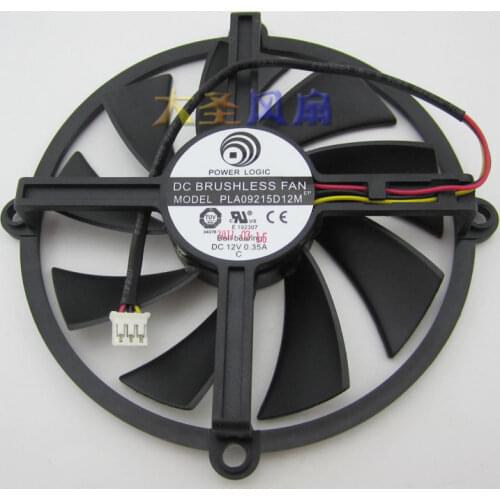 Original PLA09215D12M DC 12V 0.35A Ball Bearing 100mm HD5850/5870/5830 graphics card cooling fan